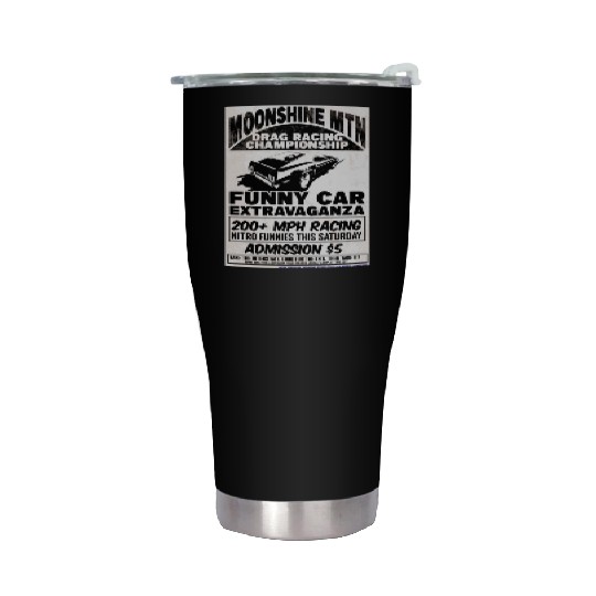 Vintage Hot Rod Classic Drag Racing Poster Stainless Steel Tumblers