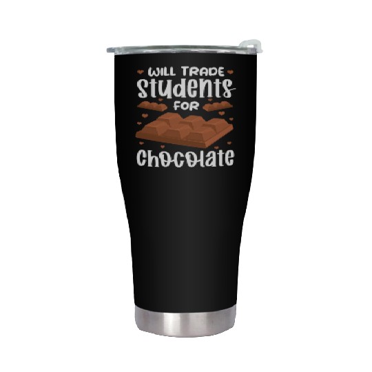 Will Trade Students For Chocolate Stainless Steel Tumblers