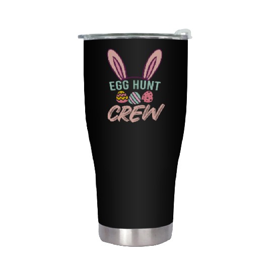 Egg Hunt Crew Funny Easter Day Stainless Steel Tumblers
