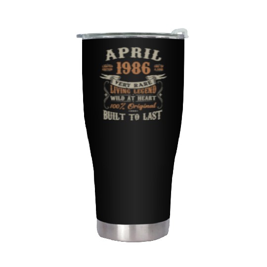 April 1986 Birthday Surprise Stainless Steel Tumblers