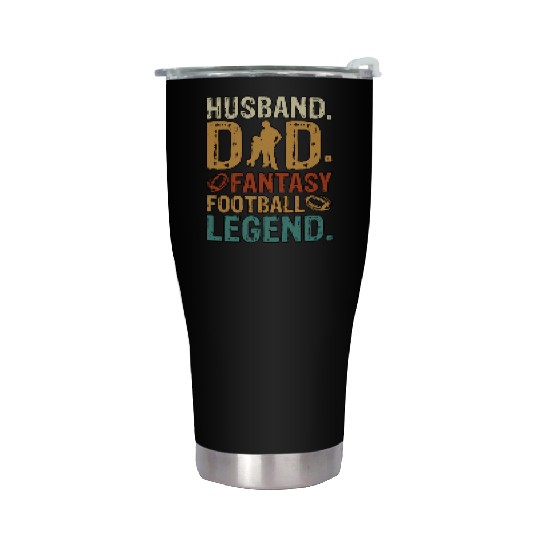 Husband Dad Fantasy Father's Day Fantasy Football Stainless Steel Tumblers