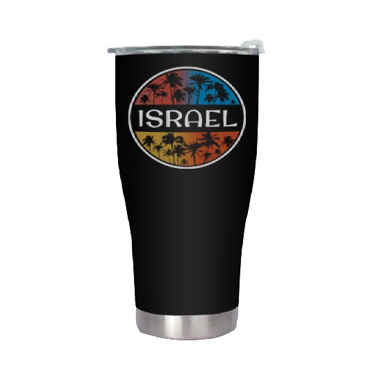 Israel Stylish Vacation Souvenir Palm Tree Stainless Steel Tumblers