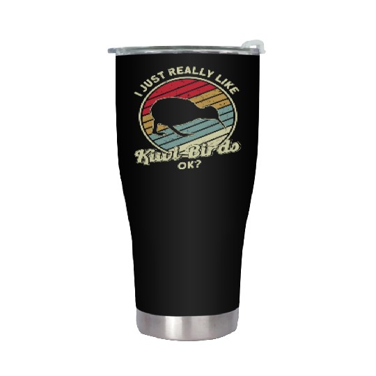 Bird Lover Endangered Species Kiwi Bird Stainless Steel Tumblers