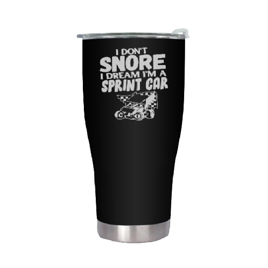 Sprint Car Racing, sprint car, dirt track racers Stainless Steel Tumblers