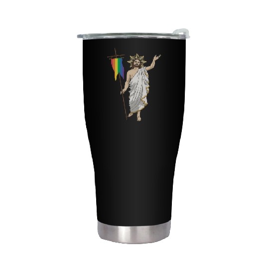 LGBT Jesus Equal Rainbow Christian Stainless Steel Tumblers