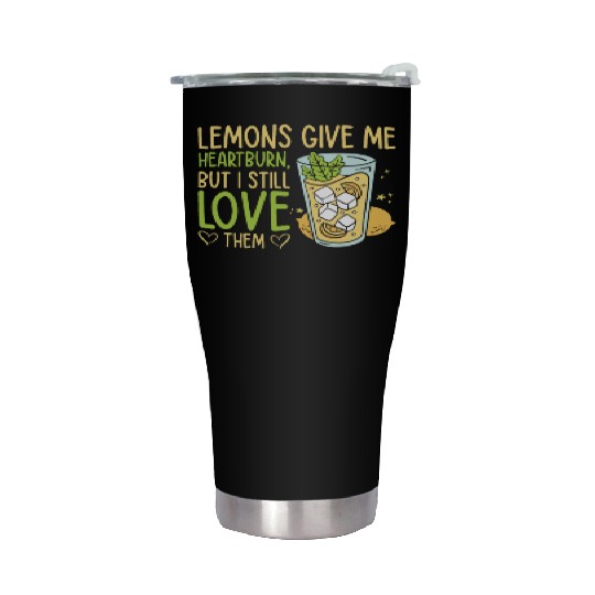 Lemon Fruit Lemonade Citrus Stainless Steel Tumblers