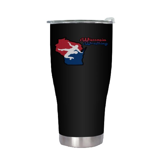 Wisconsin Wrestling Stainless Steel Tumblers