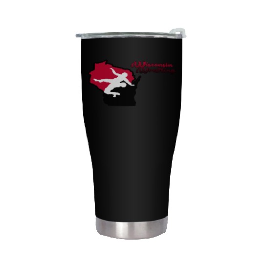 Wisconsin Wrestling Stainless Steel Tumblers