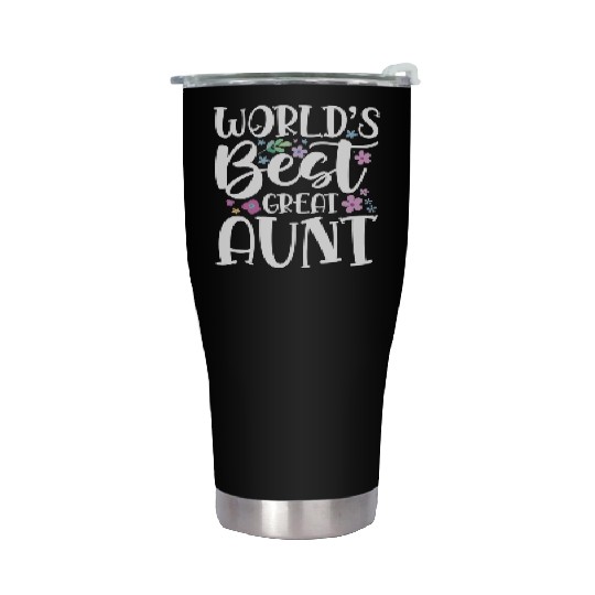 World s Best Great Aunt Stainless Steel Tumblers