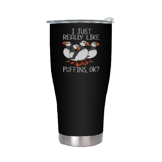 Atlantic Puffin Bird Lover Gift Women Cute Puffin Stainless Steel Tumblers