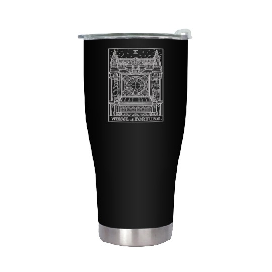 Wheel of Fortune Tarot Card Shadow Edition Stainless Steel Tumblers