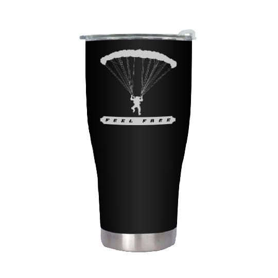 Feel free parachute, Cross Country Pilots Stainless Steel Tumblers