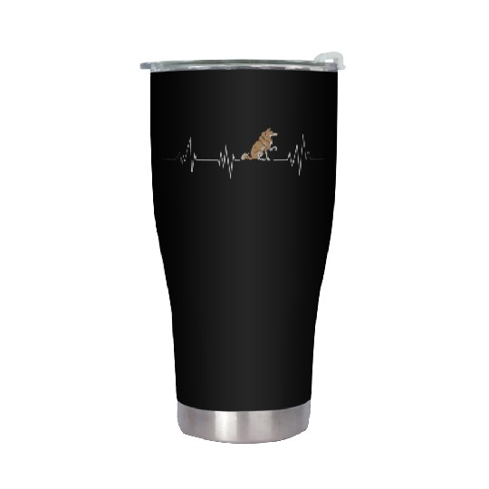 Siberian Husky Dog Heartbeat Stainless Steel Tumblers