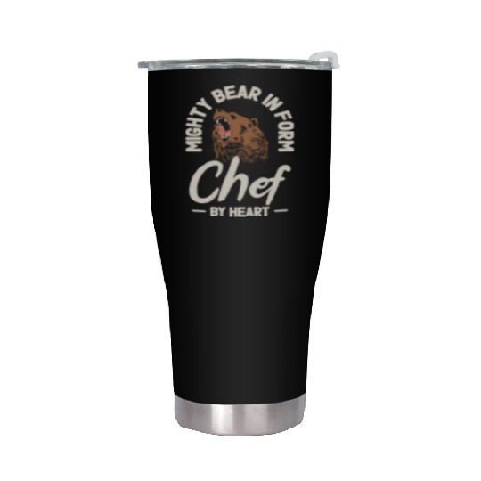 Chef Beast Animal Lover Bear Cooking Stainless Steel Tumblers