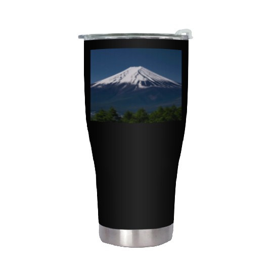 Mount Fuji Japan Panorama Souvenir Travel Trip Stainless Steel Tumblers