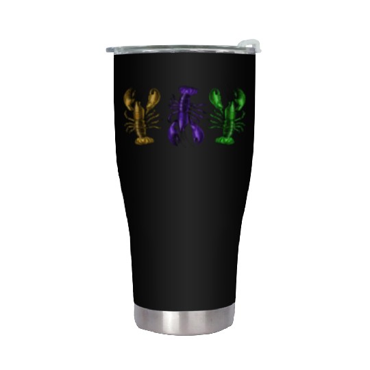 Lobster Mardi Gras Stainless Steel Tumblers