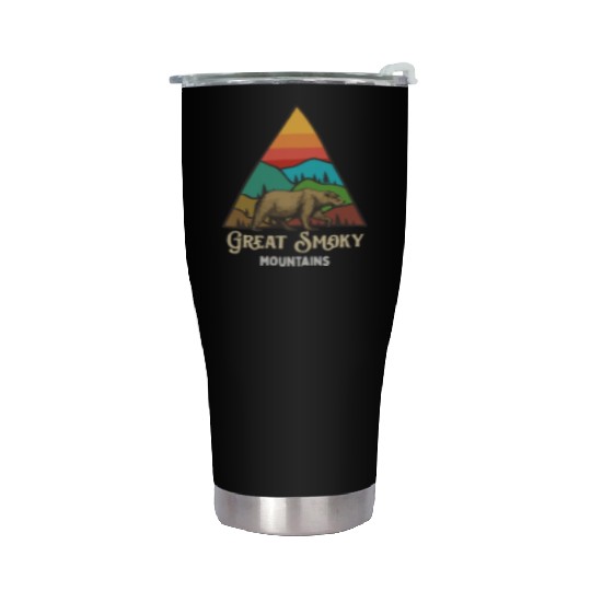 Great Smoky Mountains Vintage Landscape Stainless Steel Tumblers