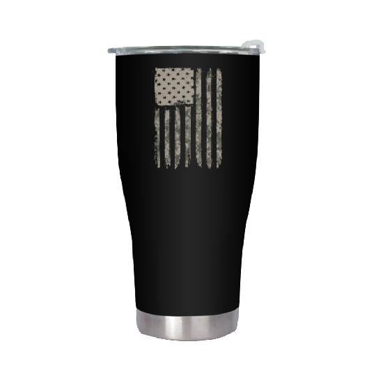 Camouflage American Flag Desert Camo USA Flag Stainless Steel Tumblers