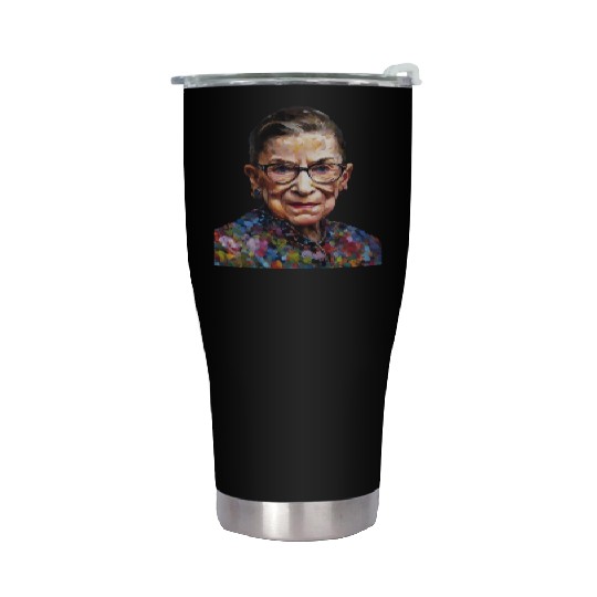 Ruth Bader Ginsburg portrait in a Monet style Stainless Steel Tumblers