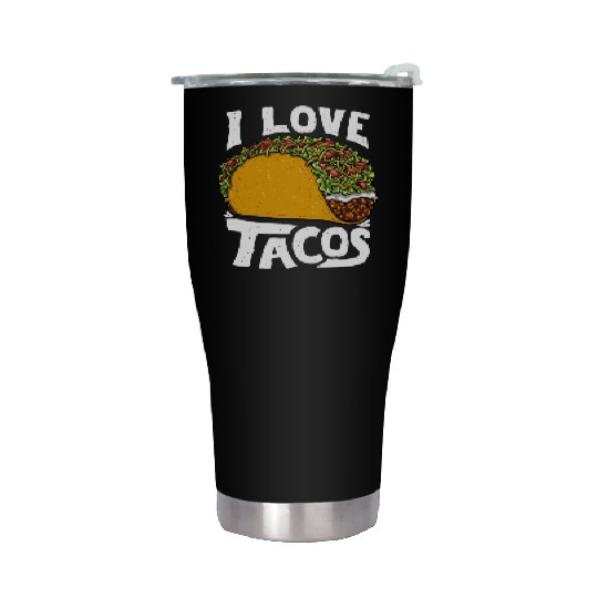 Tacos Taco Lover Mexican Stainless Steel Tumblers