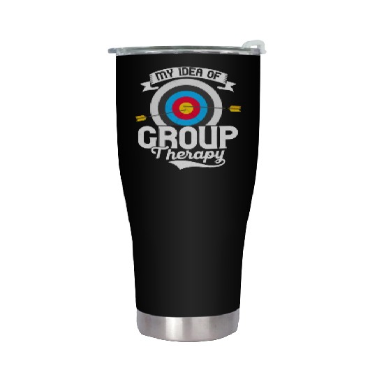 My Idea Of Group Therapy Bow & Arrows Target Arche Stainless Steel Tumblers