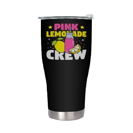 Funny Pink Lemonade Crew Lemon Juice Bossfruit lov Stainless Steel Tumblers