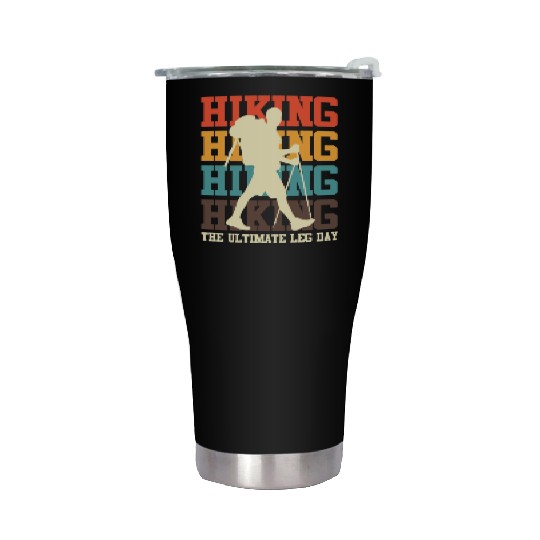 Wanderlust Ultimate Leg Day Mountain Fan Hiking Stainless Steel Tumblers