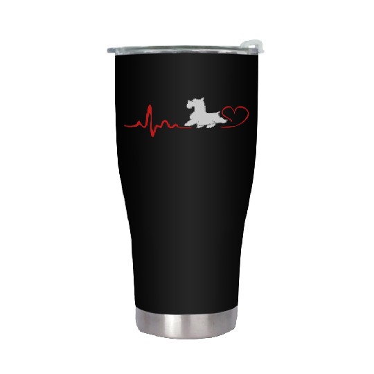 Scottie Dog Heartbeat Scottish Terrier Stainless Steel Tumblers