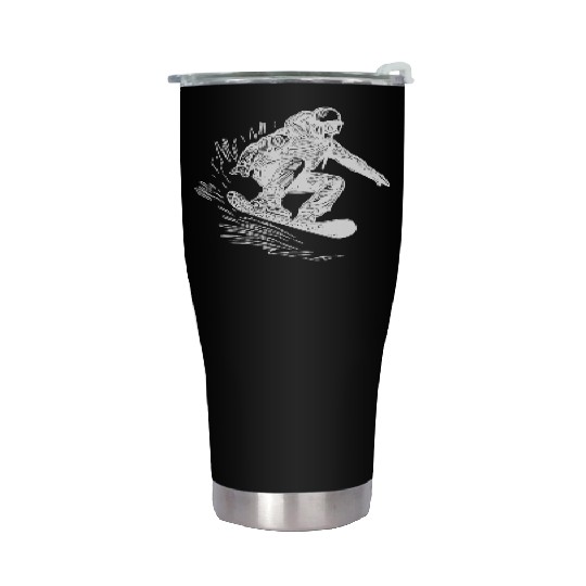 Snowboarding Jump Style Crass Snowboard Move Stainless Steel Tumblers