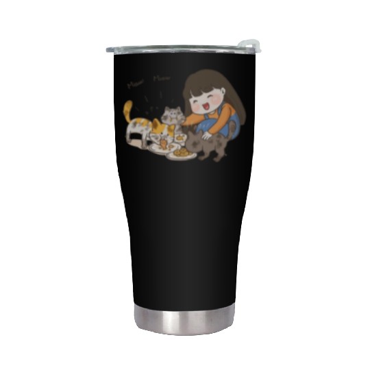 Crazy Cat Lady is My Destiny Stainless Steel Tumblers