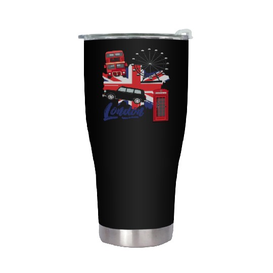 I Love London UK Travel more adventure Exploring Stainless Steel Tumblers