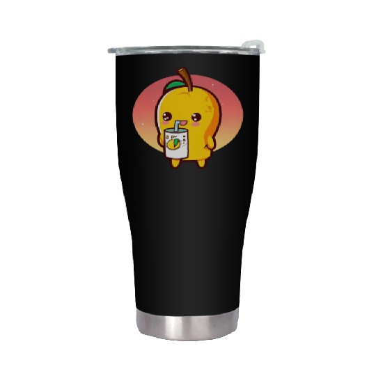Refreshing mango enjoying mango juice Stainless Steel Tumblers