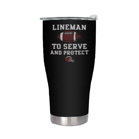 Lineman To Serve And Protect Stainless Steel Tumblers