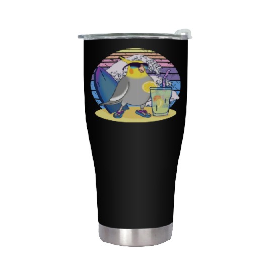 Summer Cockatiel Stainless Steel Tumblers