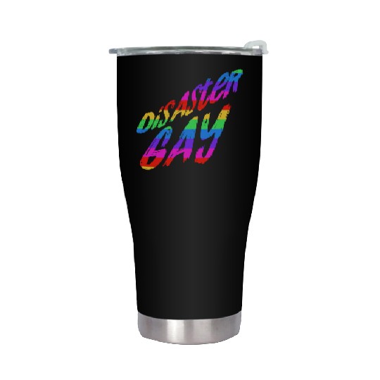 Disaster Gay pride Flag Stainless Steel Tumblers