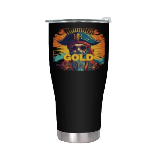 Hunt for Gold with Fierce Pirate Stainless Steel Tumblers