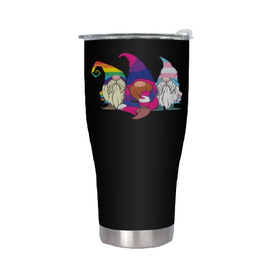 Gnomes Elf LGBTQ Rainbow LGBT Pride Month Stainless Steel Tumblers