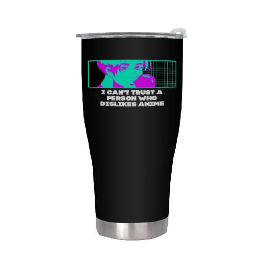 A Person Who Dislikes Anime Funny Japanese Humor J Stainless Steel Tumblers