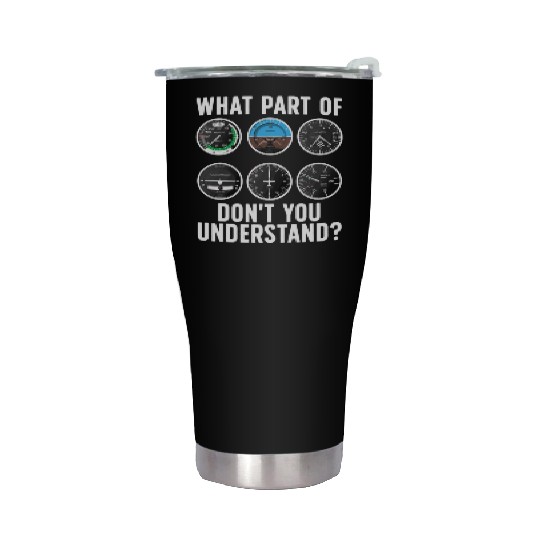 Funny Pilot Art For Men Women Airplane Pilots Stainless Steel Tumblers