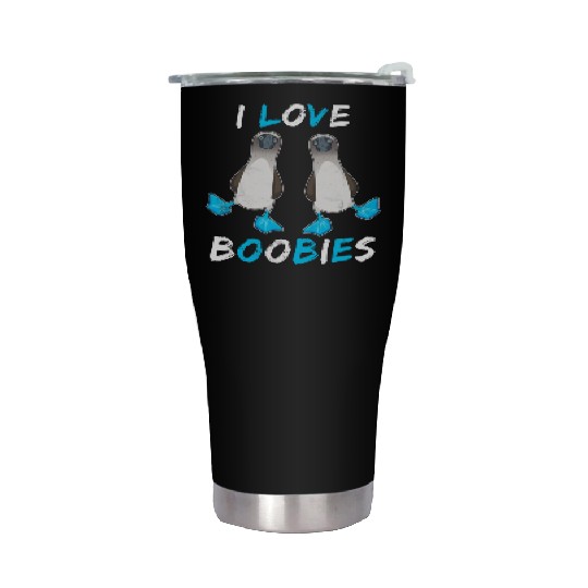 I Love Boobies Funny Booby Bird Stainless Steel Tumblers