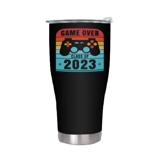 Game Over Class of 2023 Grad 2023 Graduation Stainless Steel Tumblers