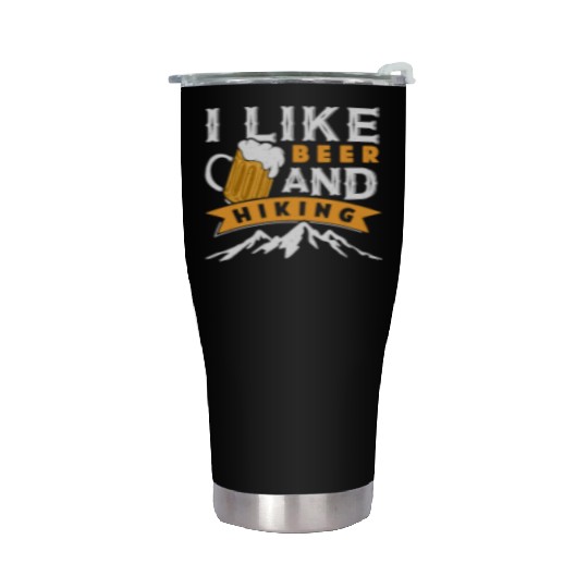 Hiking Beer lover I like Beer and Hiking funny Stainless Steel Tumblers