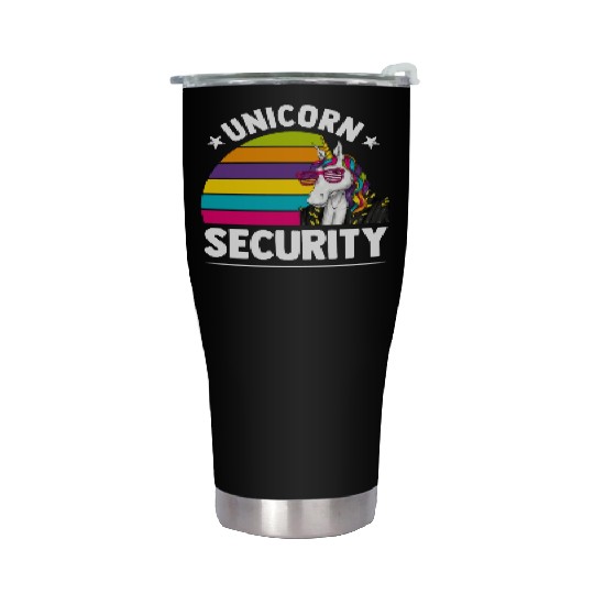 Unicorn Security Funny Unicorn Lover Mythical Stainless Steel Tumblers