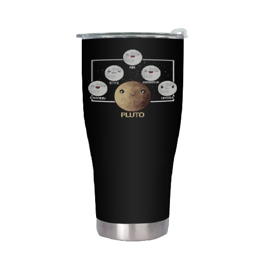 Pluto Moons Planet Space Lover Solar System Stainless Steel Tumblers