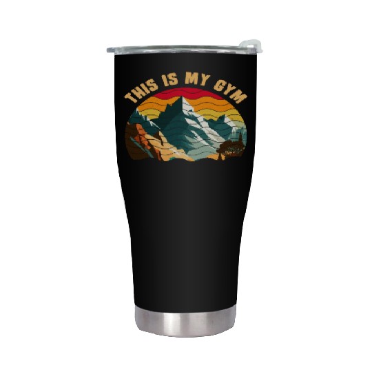 This is my Gym Mountaineer Wanderlust Mountain Stainless Steel Tumblers