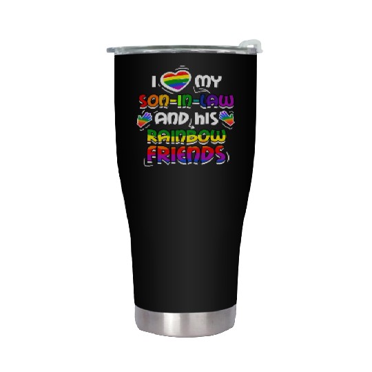 I Love My Son In Law And His Rainbow Friends Stainless Steel Tumblers