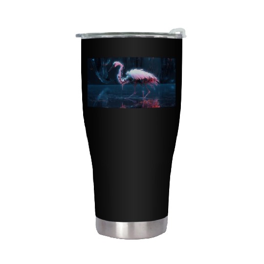 Neon Bird of Paradise Stainless Steel Tumblers