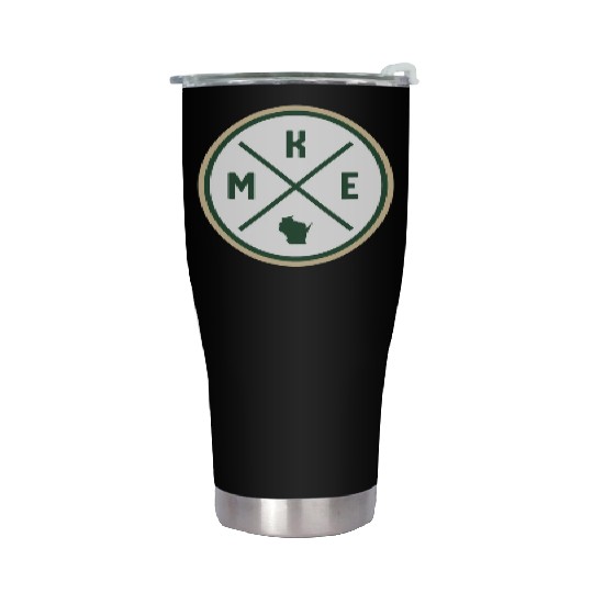 Milwaukee Circle Patch Green Stainless Steel Tumblers