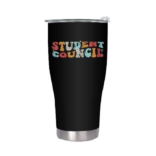 Vintage Student Council groovy retro back to schoo Stainless Steel Tumblers