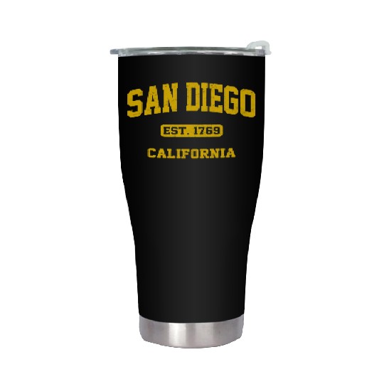 San Diego California State Athletic Style Stainless Steel Tumblers